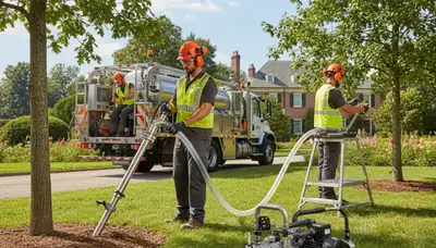 Tree care expert fertilizing a Tampa, FL tree to support healthier growth and resilience