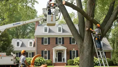 Tree service crew in Tampa, FL providing professional tree trimming and removal services