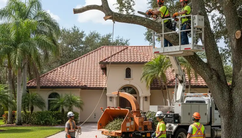 Tree service team in Tampa, FL providing professional tree trimming and maintenance
