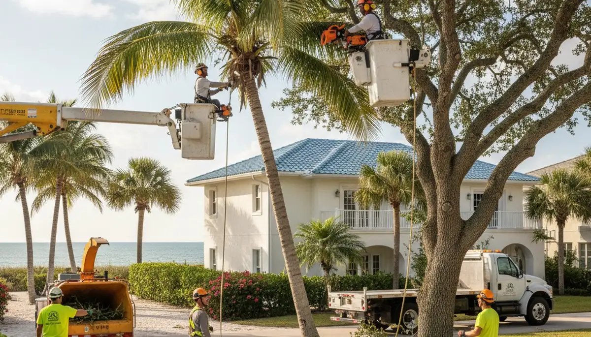 Tree service crew in Tampa, FL providing professional tree trimming and maintenance