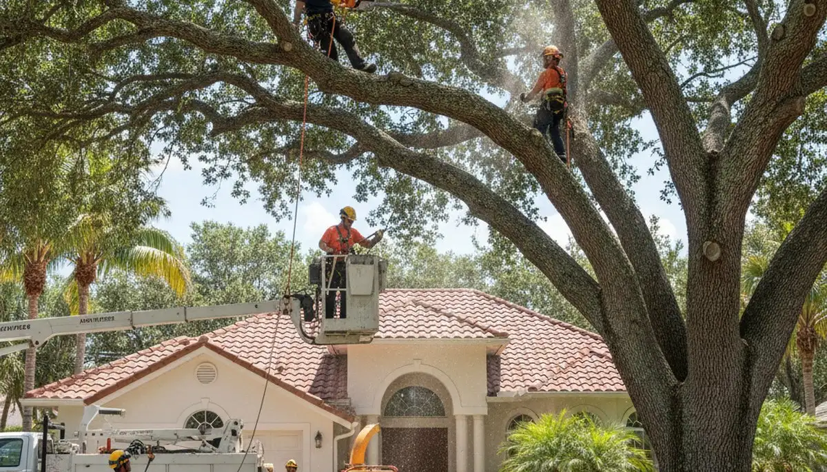 Tree service team in Tampa, FL providing professional tree trimming and care