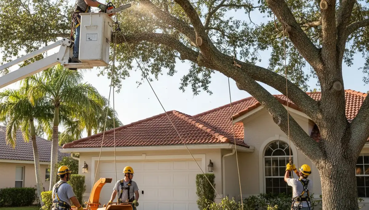 Tree trimming crew serving Tampa, FL for safe tree care and professional property maintenance