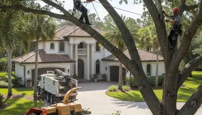 Tree service crew in Tampa, FL providing professional tree trimming and maintenance